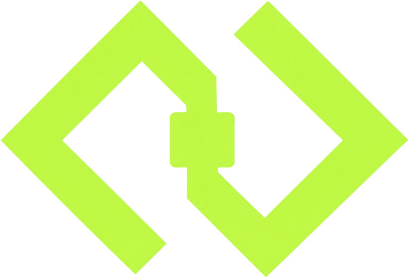 codevibez Code-Logo: zwei Klammern, eine Verbindung